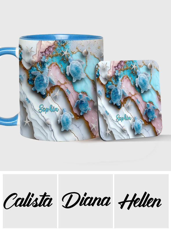 Love Turtles - Personalized Turtle Accent Mug