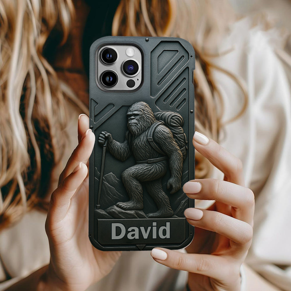 Sasquatch - Coque de téléphone personnalisée avec motif intégral de randonnée