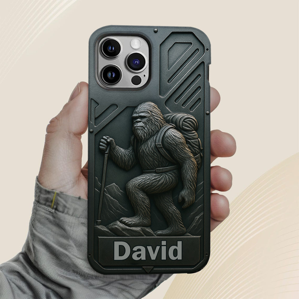 Sasquatch - Coque de téléphone personnalisée avec motif intégral de randonnée