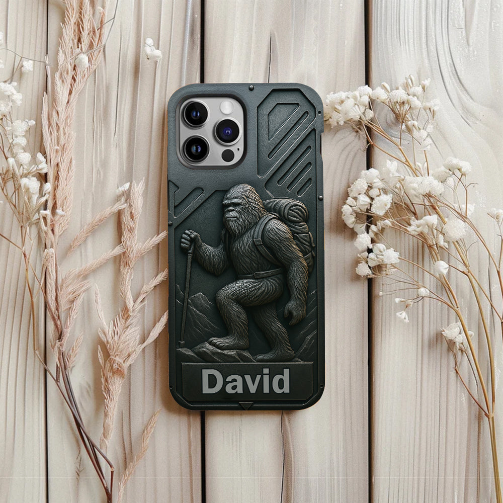 Sasquatch - Coque de téléphone personnalisée avec motif intégral de randonnée