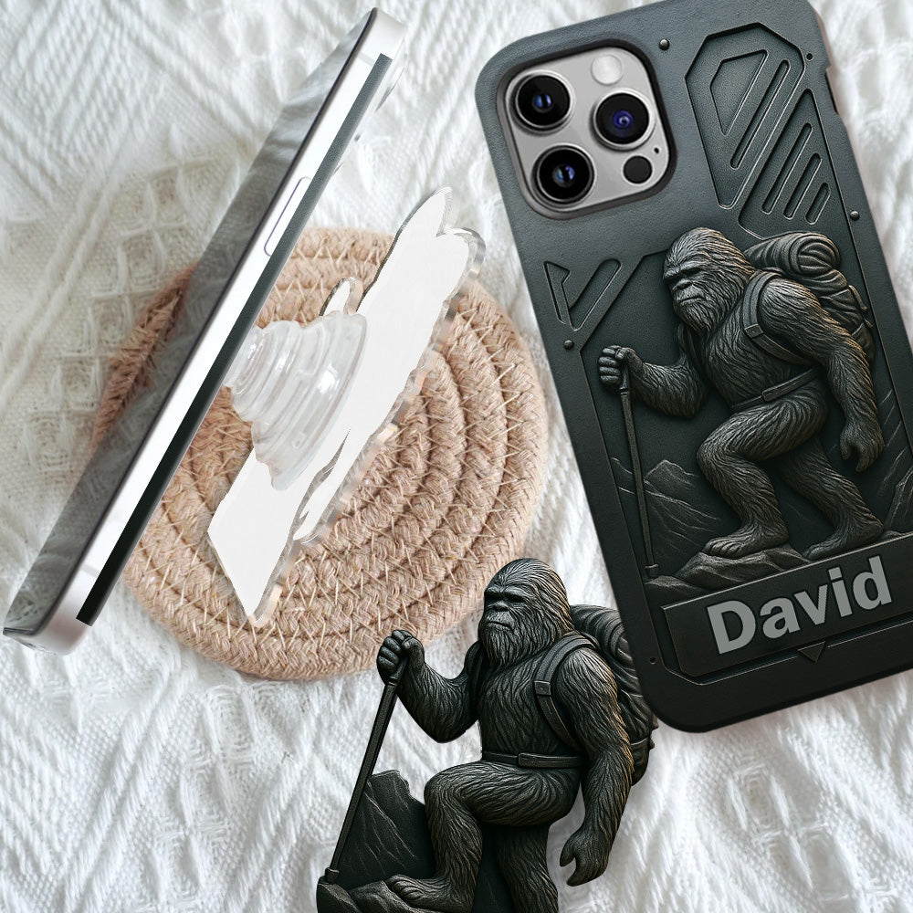 Sasquatch - Coque de téléphone personnalisée avec motif intégral de randonnée