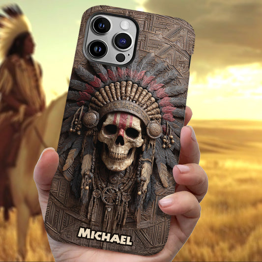 Stolzer Ureinwohner – Personalisierte Handyhülle mit Indianermotiv