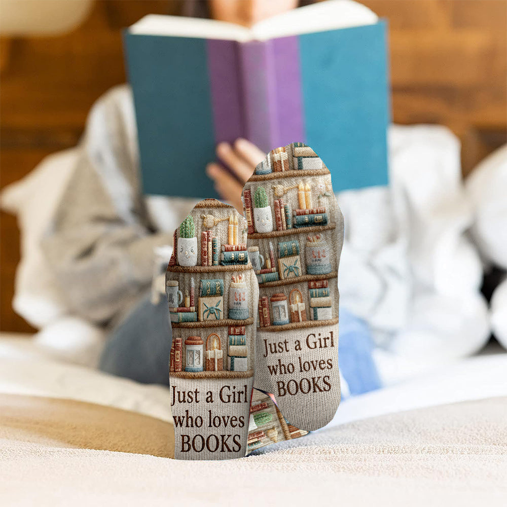 J'adore lire - Chaussettes personnalisées en forme de livre