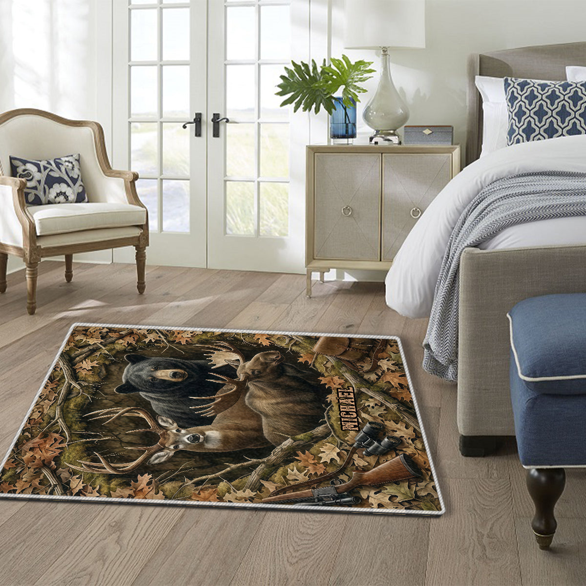 Cadeau idéal pour les passionnés de chasse - Tapis de chasse antidérapant personnalisé