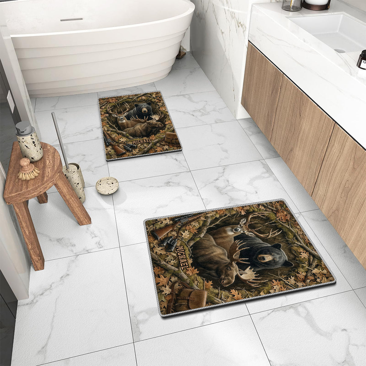 Cadeau idéal pour les passionnés de chasse - Tapis de chasse antidérapant personnalisé