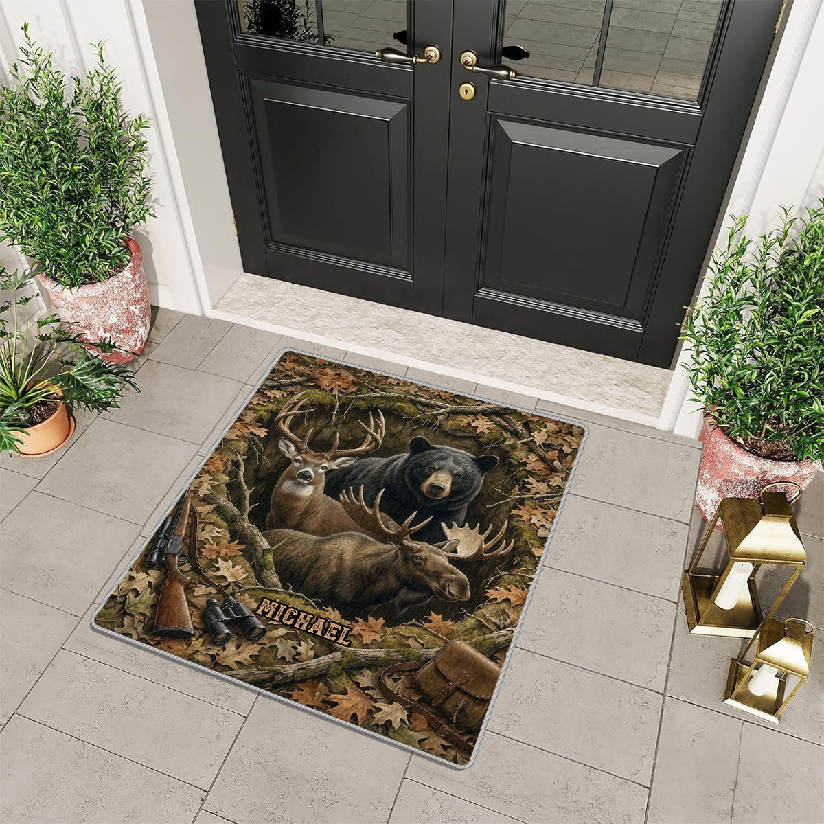 Cadeau idéal pour les passionnés de chasse - Tapis de chasse antidérapant personnalisé