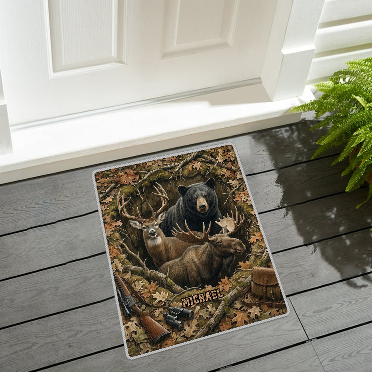 Cadeau idéal pour les passionnés de chasse - Tapis de chasse antidérapant personnalisé
