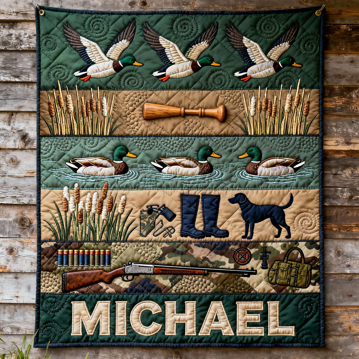Saison de la chasse au canard - Couverture de chasse personnalisée