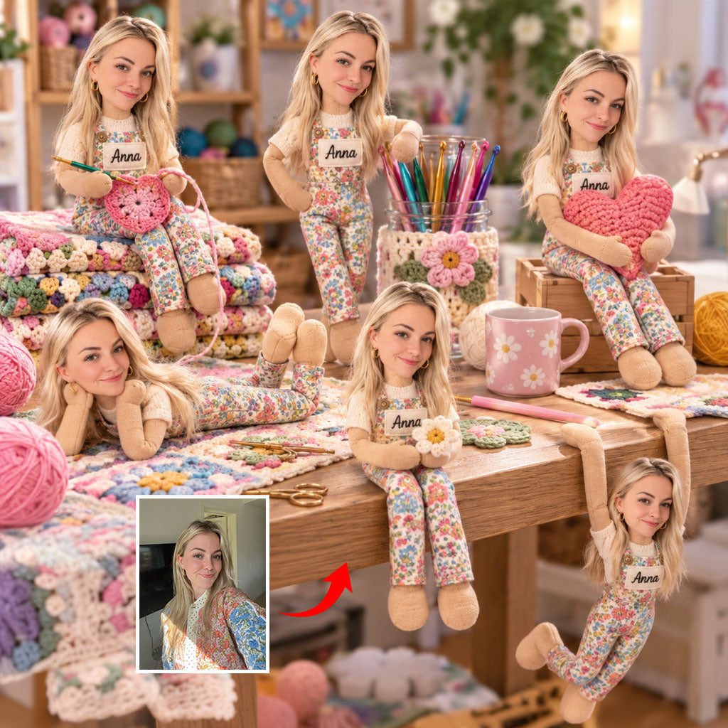 Custom Any Photo Toy - Personalized Crocheting Posable Plush Doll