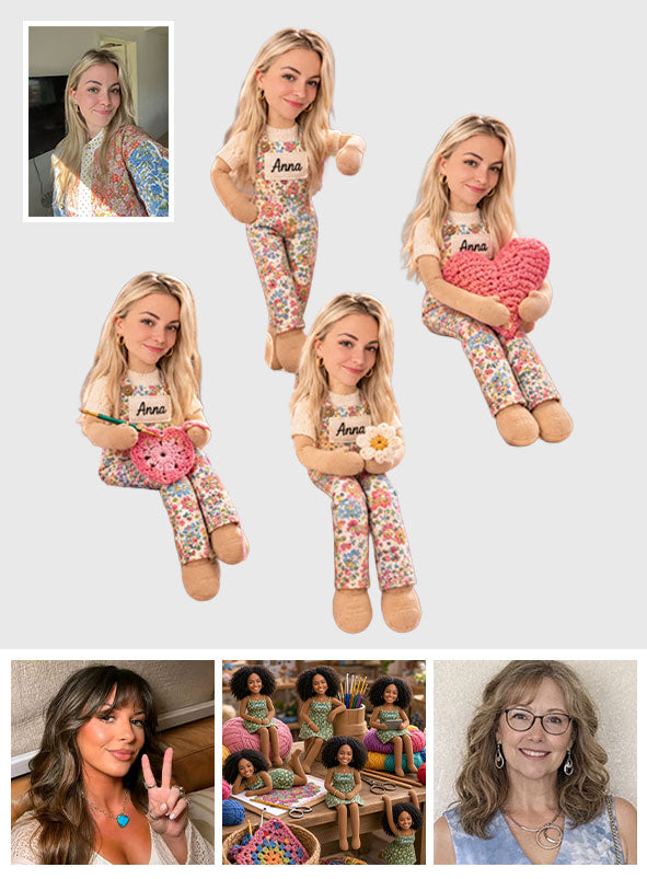 Custom Any Photo Toy - Personalized Crocheting Posable Plush Doll
