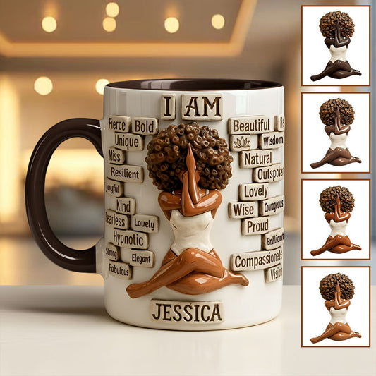 Fier d'être noir - Mug personnalisé à accent afro-américain