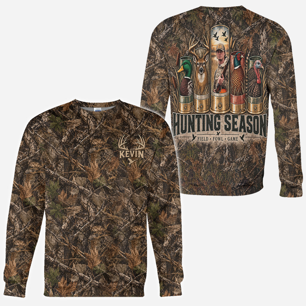 Hunting Season Camo Shirt/ Hoddie - Personalized Hunting All Over Shirt