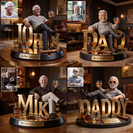 Cadeau pour Amateurs de Whisky et Cigares - Plaque Acrylique Personnalisée