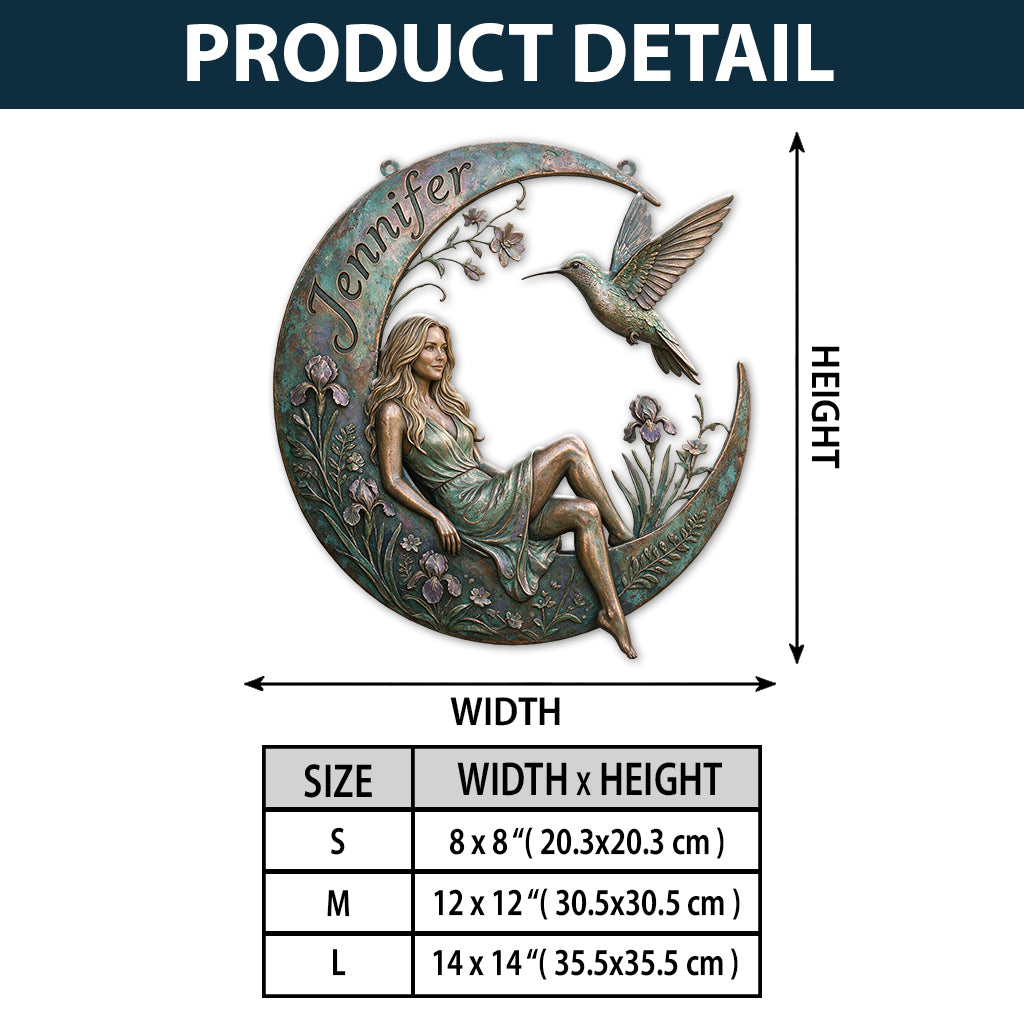 Beautiful Hummingbird - Personalized Hummingbird 3D Printed Cut Metal Sign