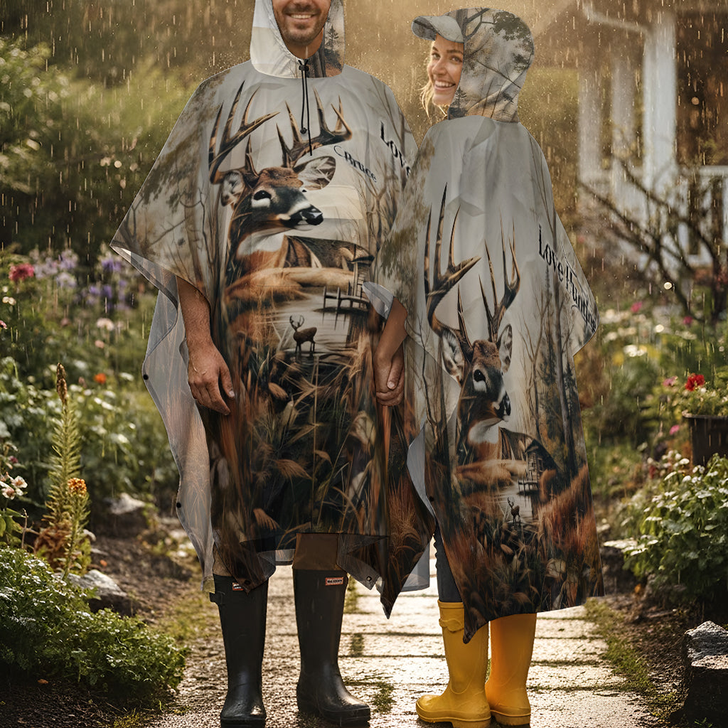 Deer Hunting Season - Personalized Hunting Rain Poncho Coat