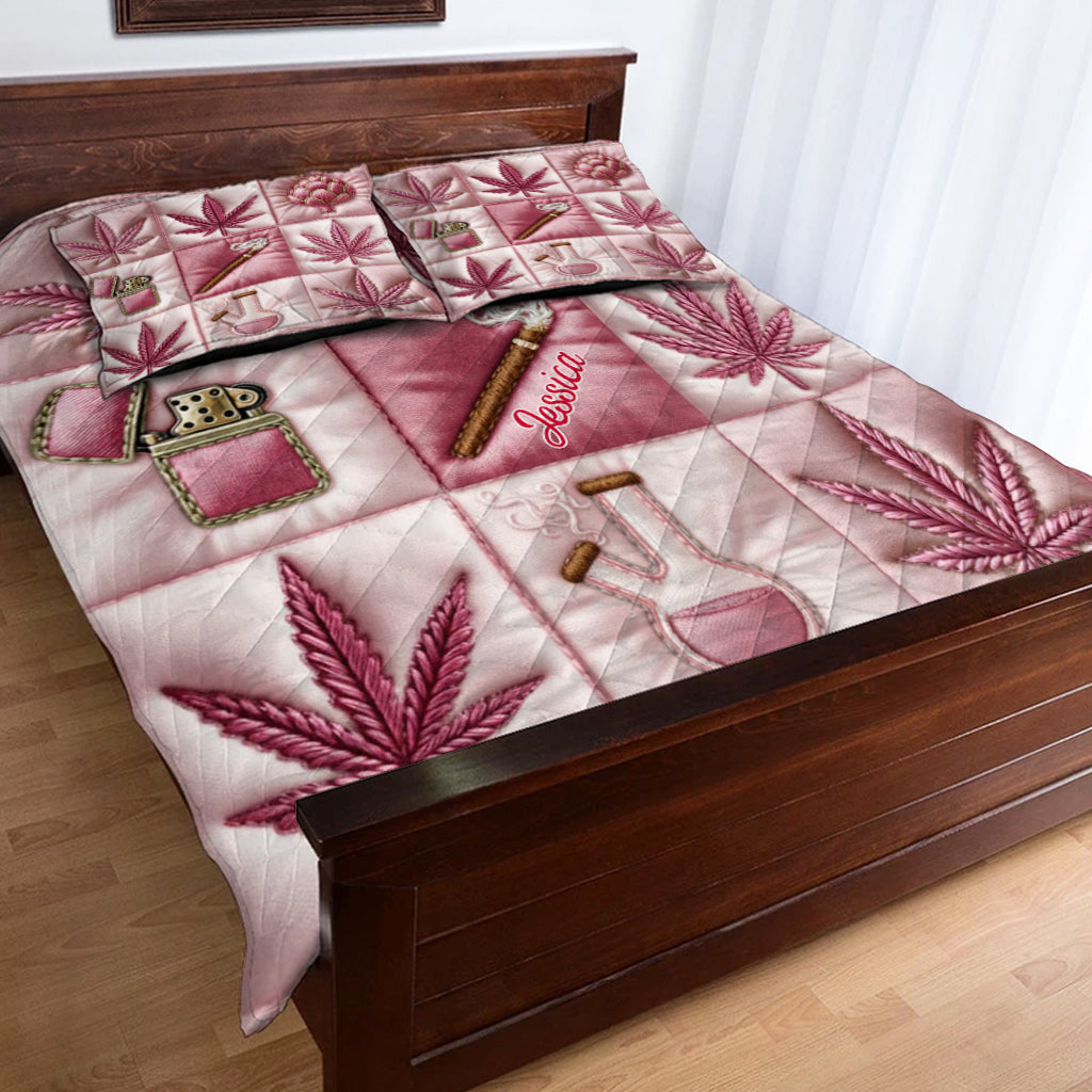 Magic Leaf – Personalisiertes Weed-Quilt-Set