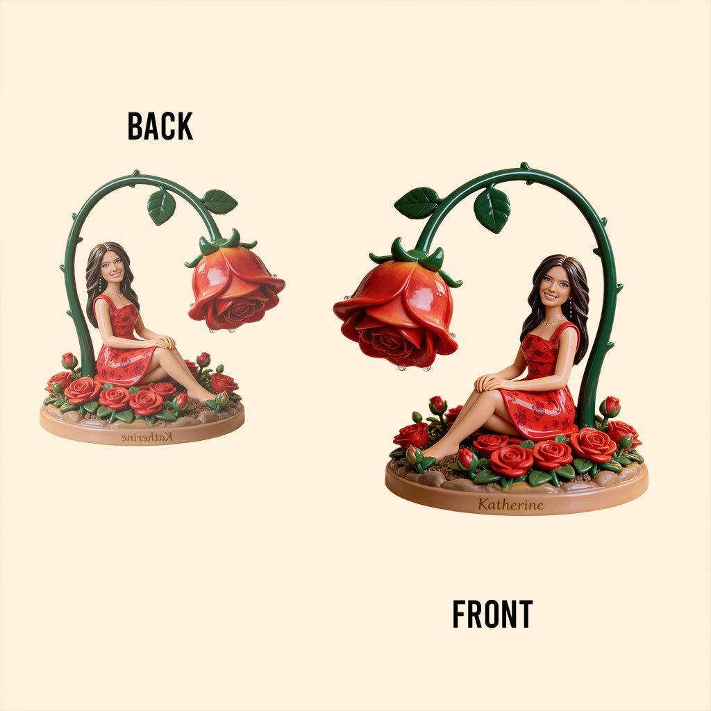 Custom Any Photo Birthmonth Flower - Personalized Self Love Custom Shaped Acrylic Plaque