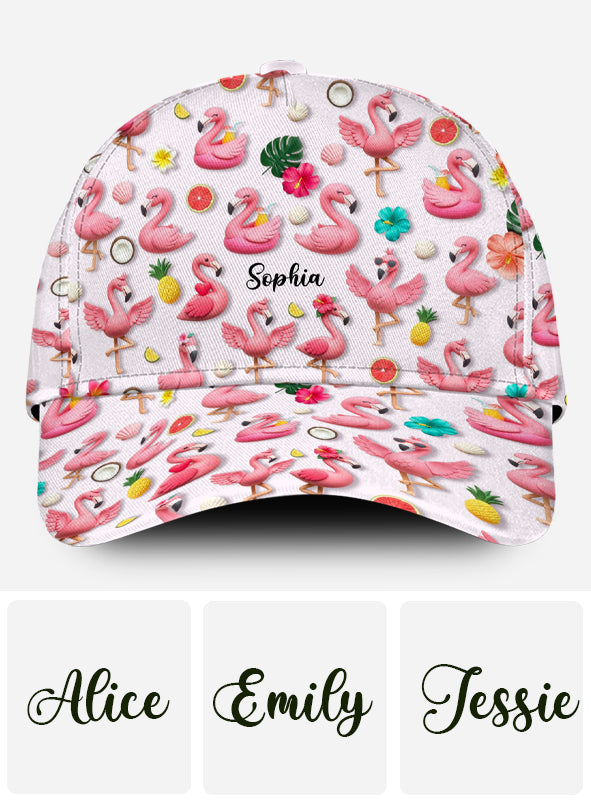 Casquette classique personnalisée « J’adore les flamants roses »