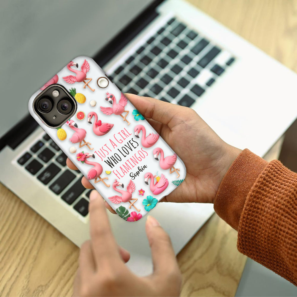 Love Flamingos - Personalized Flamingo Full Print Phone Case