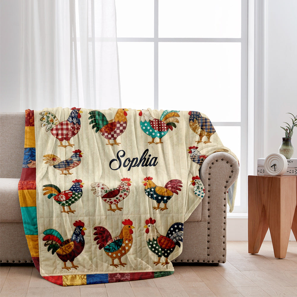 Couverture personnalisée Love Chicken