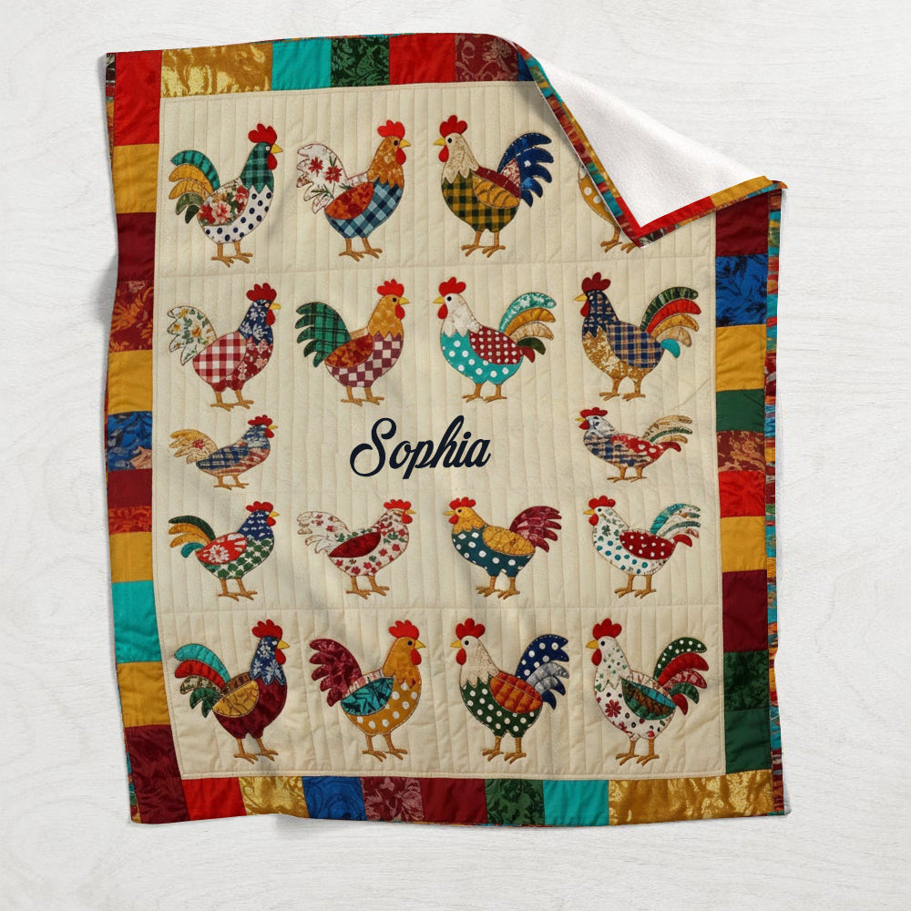 Couverture personnalisée Love Chicken