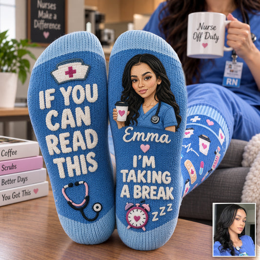 Lustiges Foto Krankenschwester Geschenk - Personalisierte Socken für Krankenschwestern
