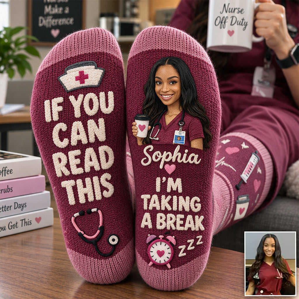 Funny Photo Nurse Gift - Personalized Nurse Socks