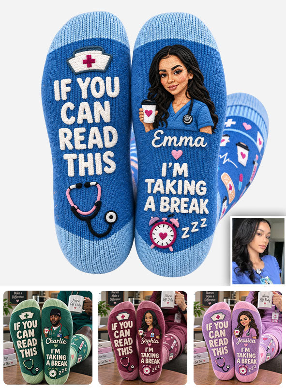 Funny Photo Nurse Gift - Personalized Nurse Socks