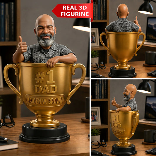 Figurine 3D Personnalisée Meilleur Papa/Père/Oncle - Photo Personnalisée