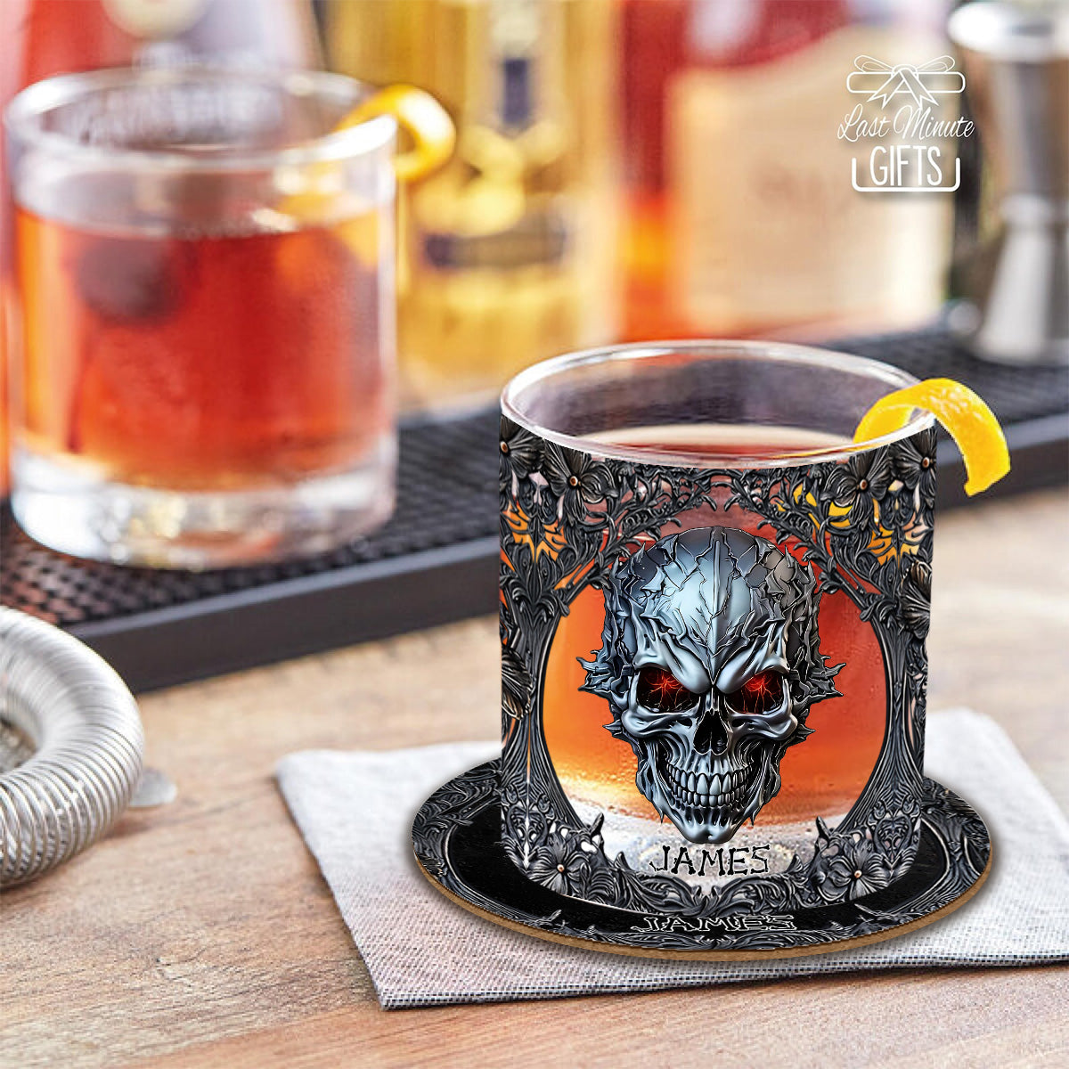 Cool Skull - Personalized Skull Whiskey Glass