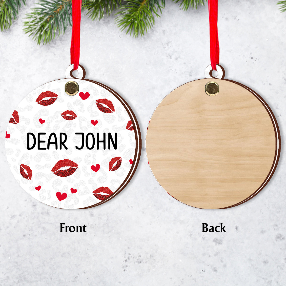 Surprise Gift For Him - Personalized Couple Flip Ornament