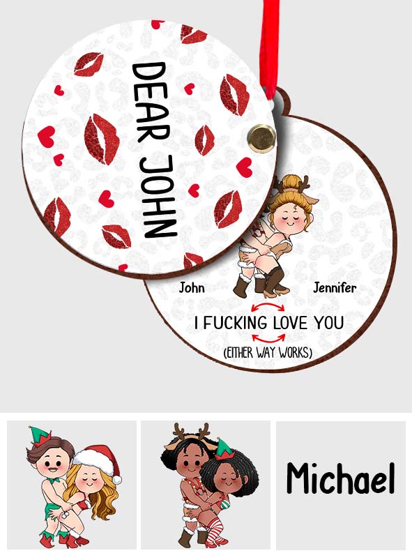 Surprise Gift For Him - Personalized Couple Flip Ornament