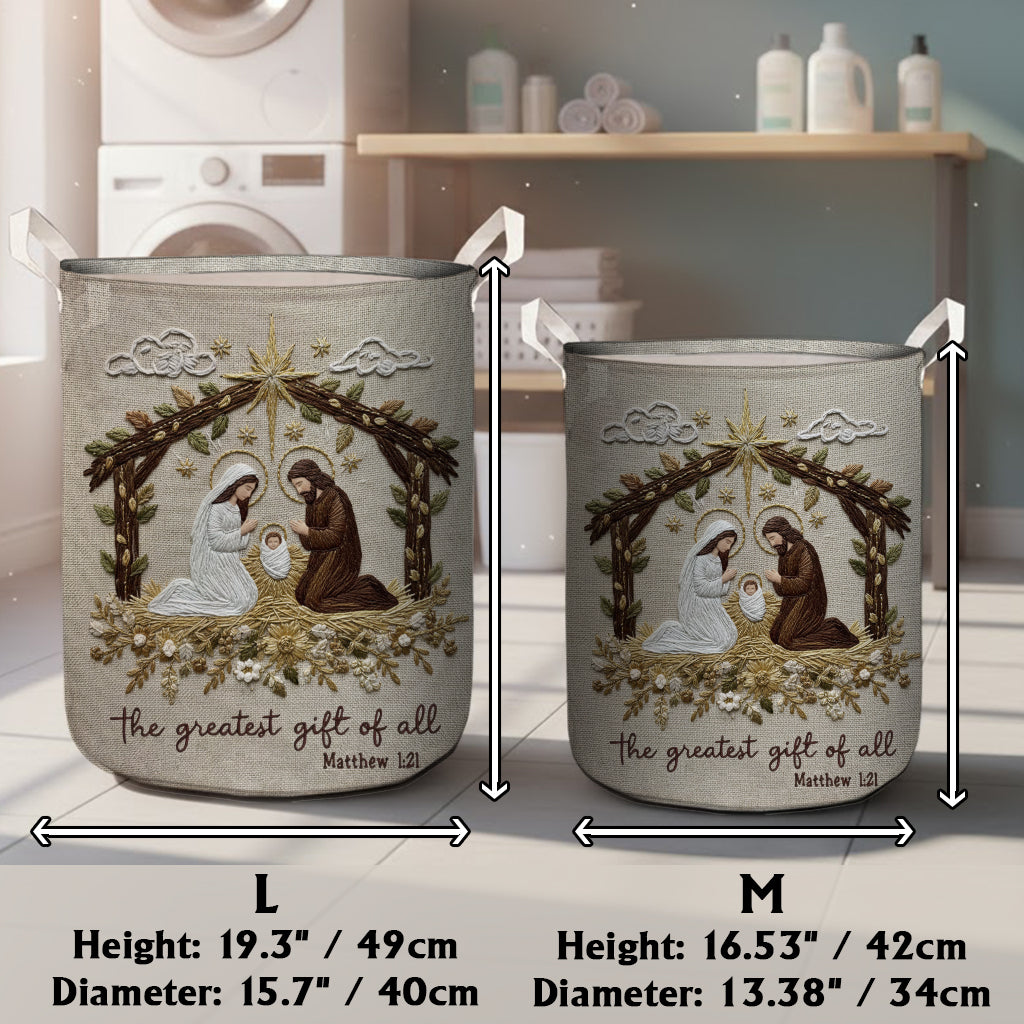 Das größte Geschenk aller Weihnachtskrippen - Christlicher Aufbewahrungskorb