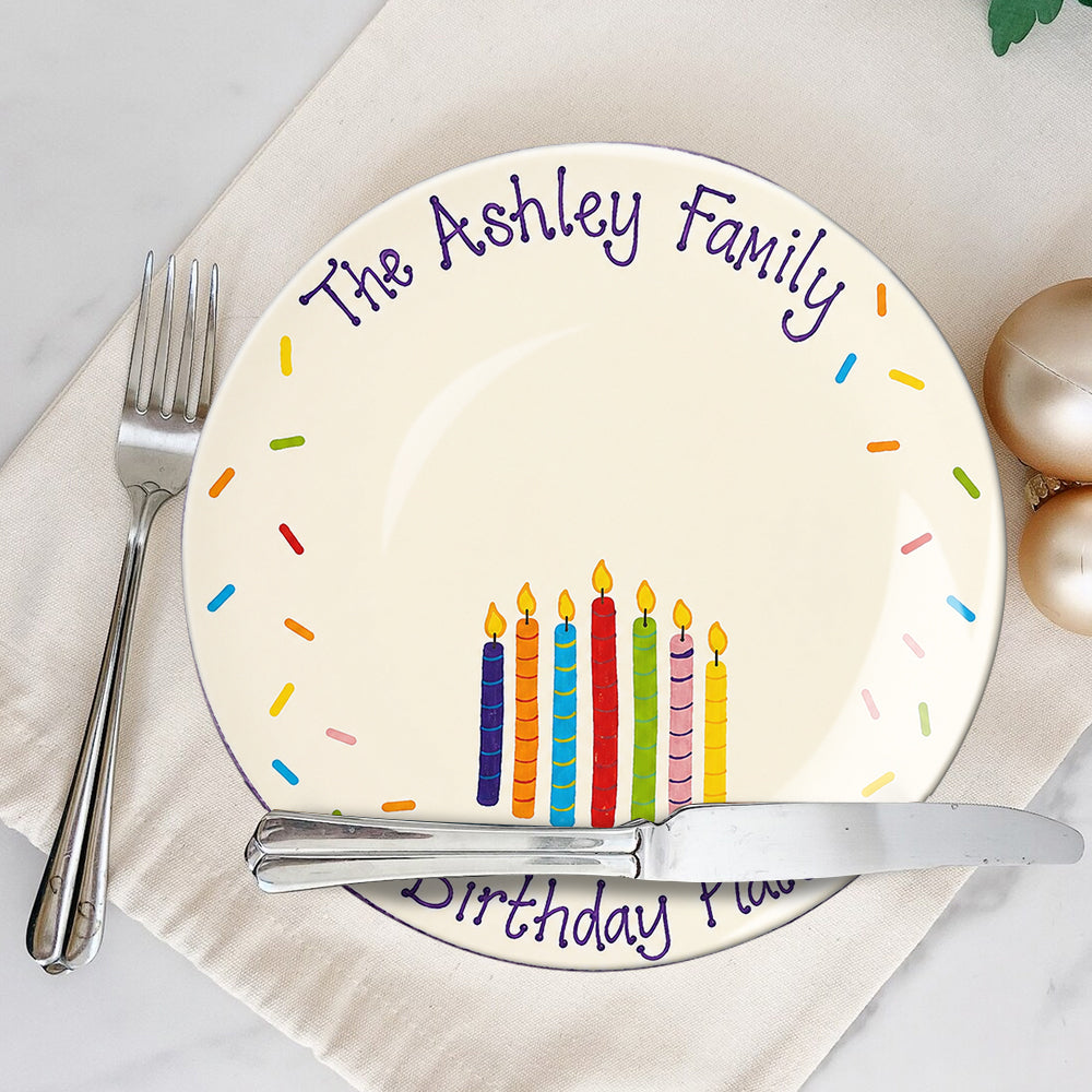 Happy Birthday - Personalized Birthday Ceramic Round Plate