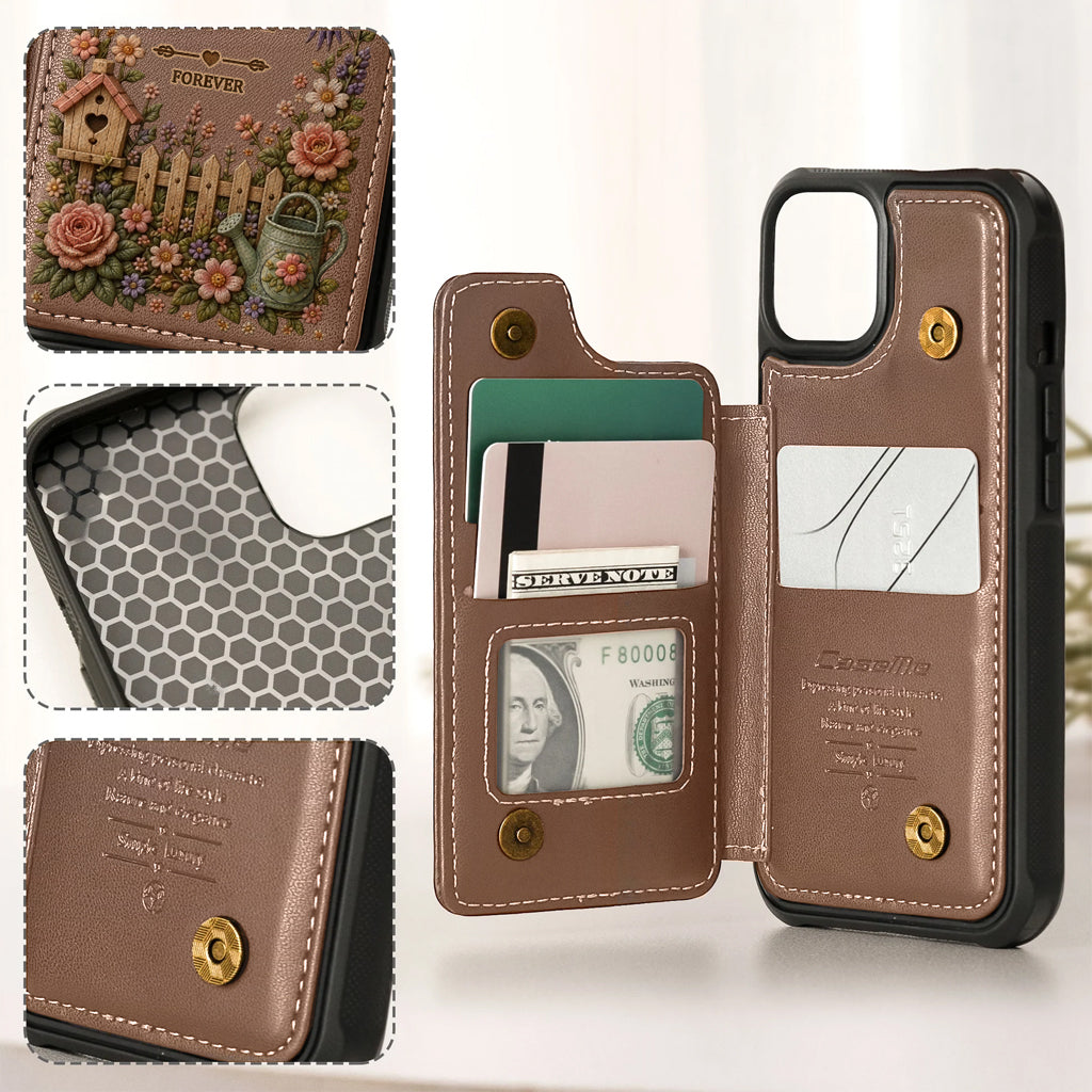 Humingbird, Dragonfly - Personalized Gardening Wallet Phone Case