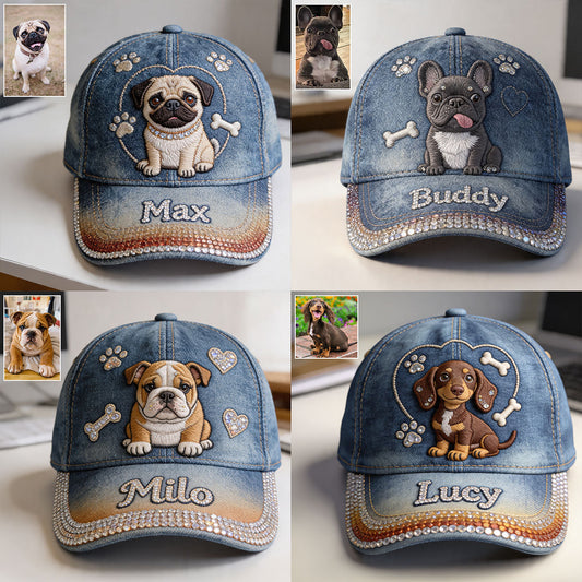 Personalisierte Foto-Stolze Hund/Katze Mama - Klassische Hundekappe