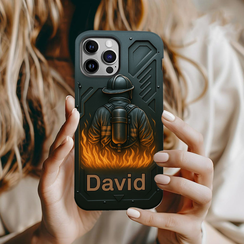 The Strone One - Coque de téléphone personnalisée avec impression intégrale sur le thème des pompiers
