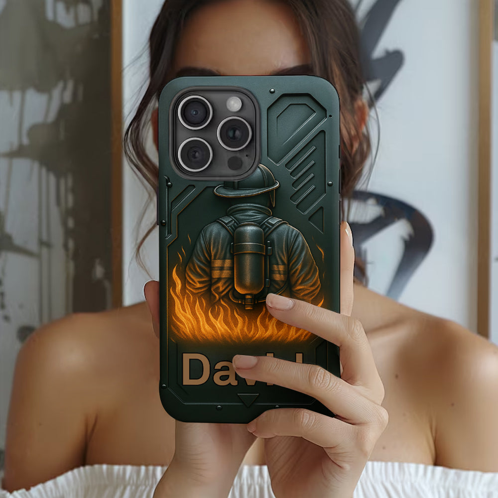 The Strone One - Coque de téléphone personnalisée avec impression intégrale sur le thème des pompiers