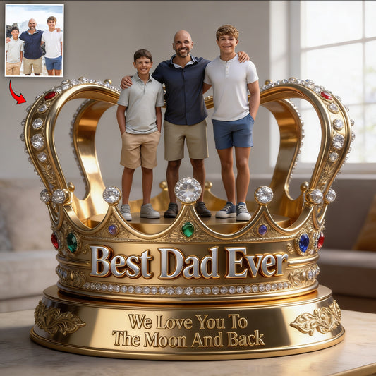 Best Dad Ever - Personalized Father Custom Shaped Acrylic Plaque