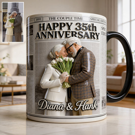 Die Jubiläums-Tasse - Personalisierte Paar-Akzent-Tasse