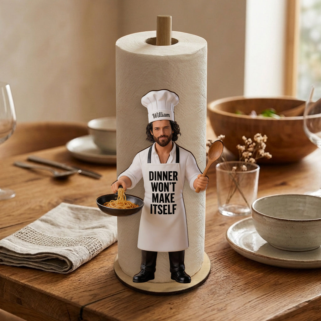 Wird sich nicht selbst machen - Personalisierter Küchenpapierhalter