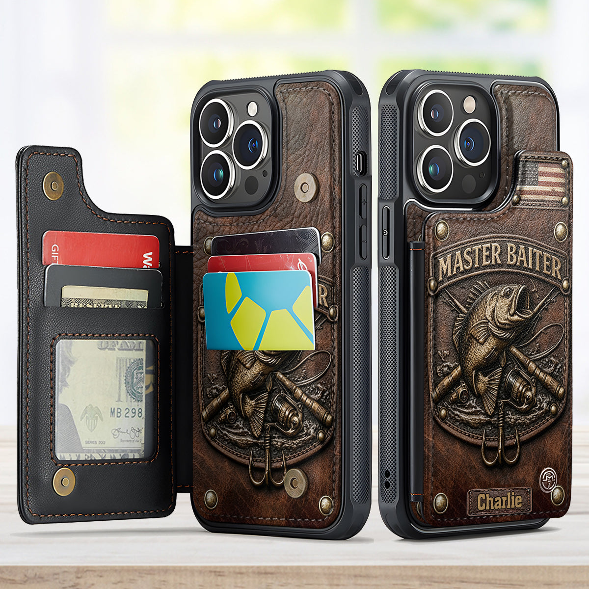 Master Baiter - Personalized Fishing Fully Printed Wallet Phone Case