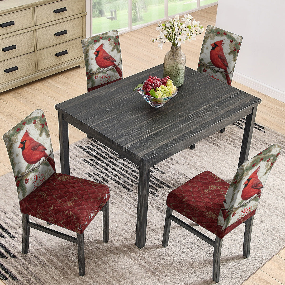 Cardinals I'm Always With You - Personalized Memorial Chair Cover Set