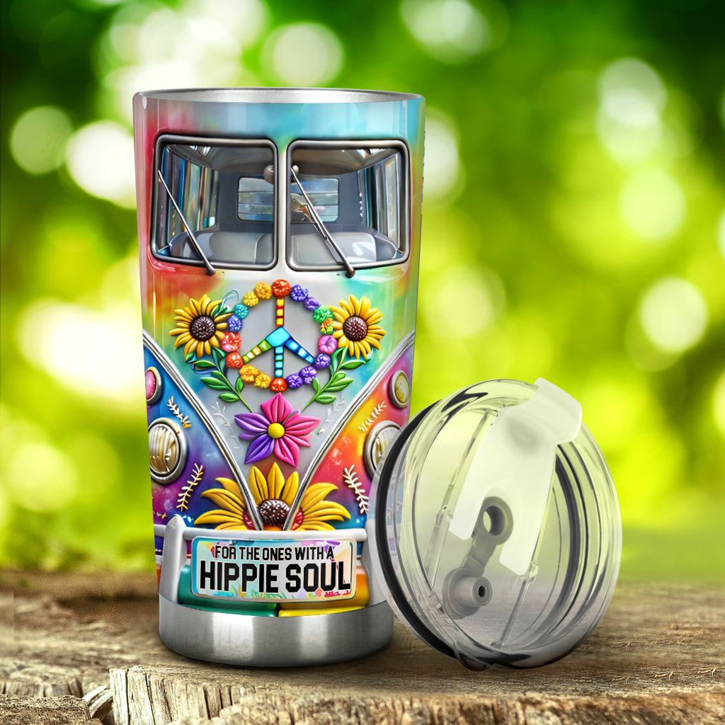 Camionnette hippie, âme hippie - Gobelet hippie personnalisé