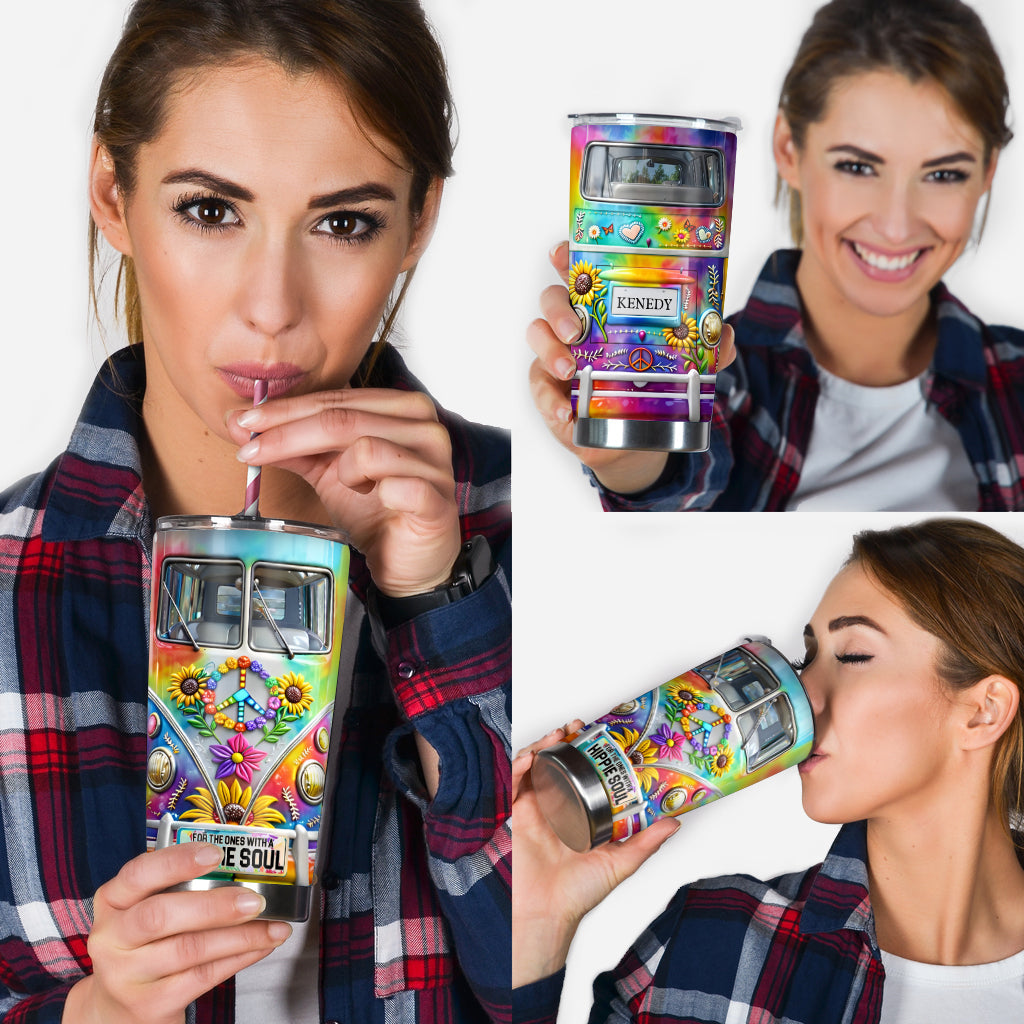 Camionnette hippie, âme hippie - Gobelet hippie personnalisé