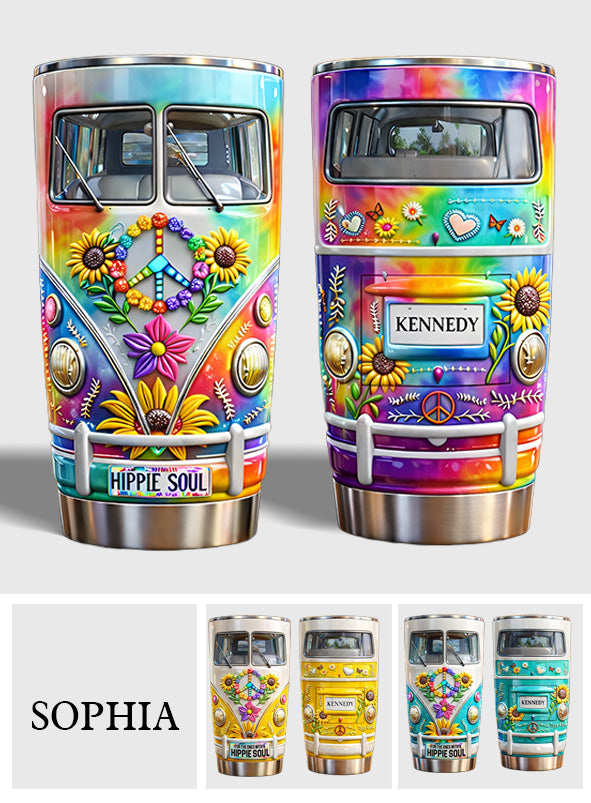 Camionnette hippie, âme hippie - Gobelet hippie personnalisé