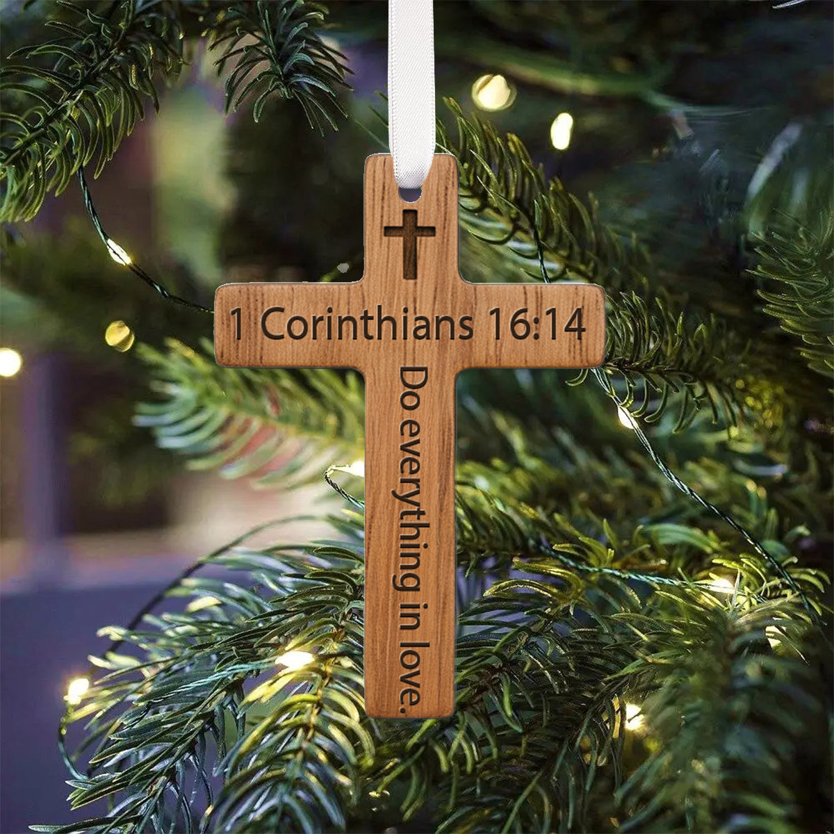 Calendrier de l'Avent avec versets bibliques - Calendrier de l'Avent chrétien pliable et personnalisé avec décorations