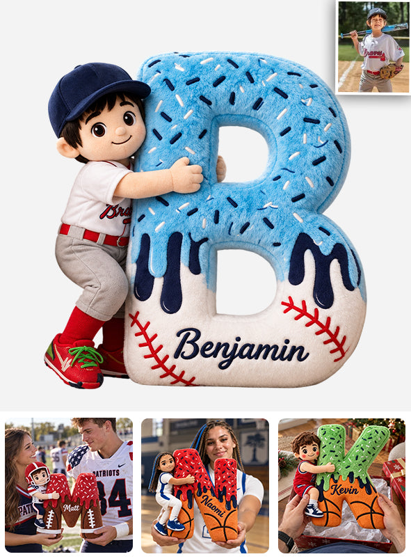 Love Sport - Personalized Baseball Premium Faux Fur Pillow