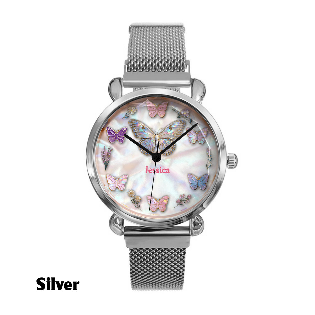 Montre-bracelet papillon personnalisée Sparkle Butterfies pour femme