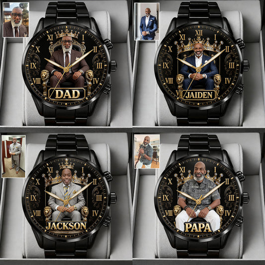 Custom Any Photo Gift For Dad/Grandpa/Uncle... - Personalized Father Hand Watch